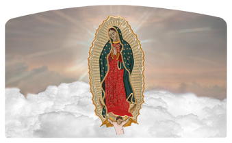 DACRO-110-BZ Lady of Guadalupe Clouds Bronze